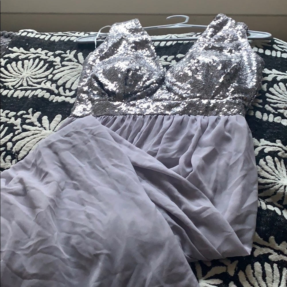 Sequined bridesmaid dress